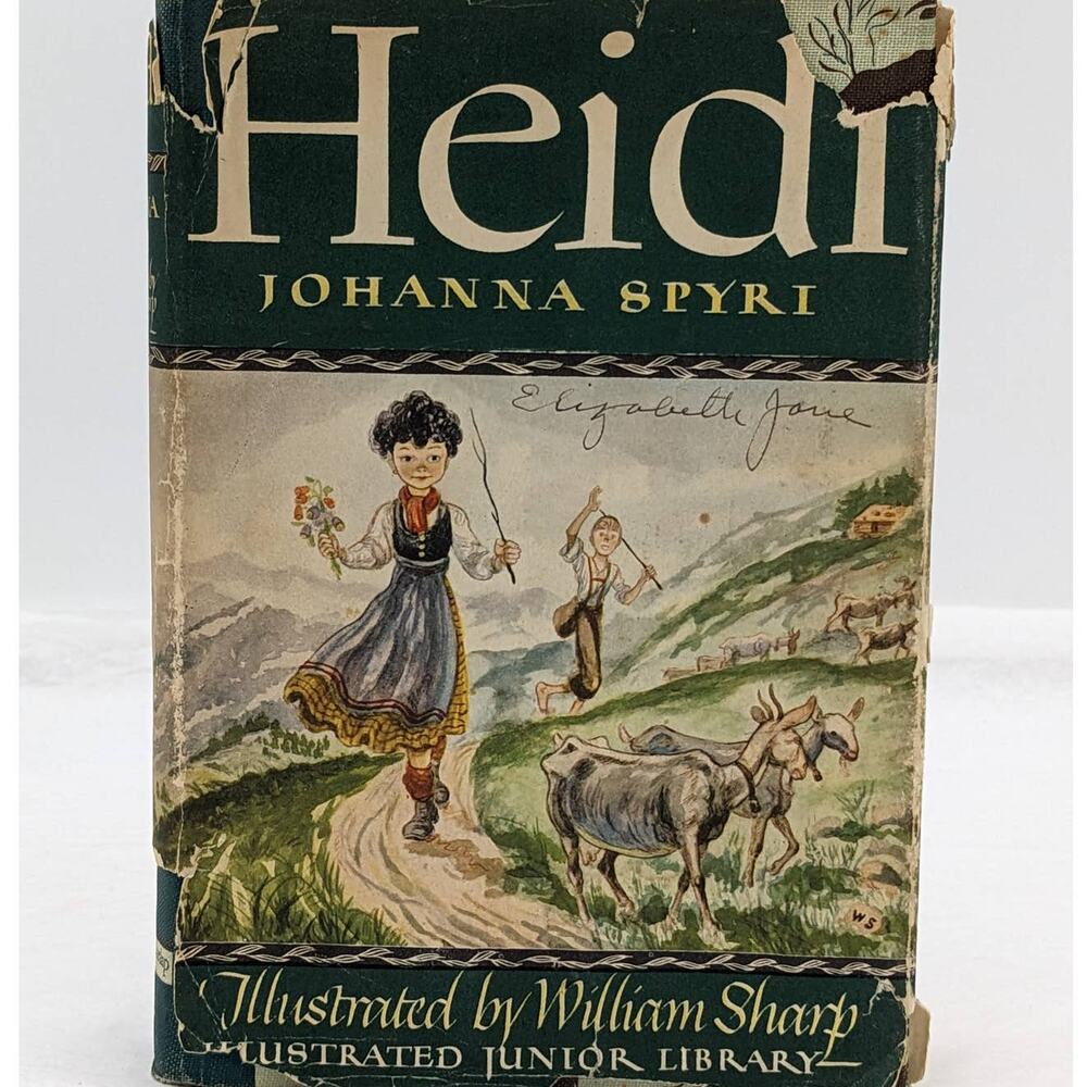 Heidi By Johanna Spyri Illustrated By William Sharp Junior Vintage Book 1945